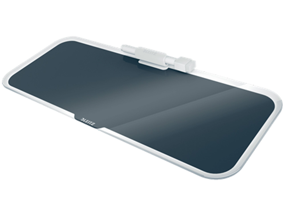 LEITZ - Pizarra cosy sobremesa cristal con rotulador y borrador gris 150x60x380 mm (Ref. 52690089)