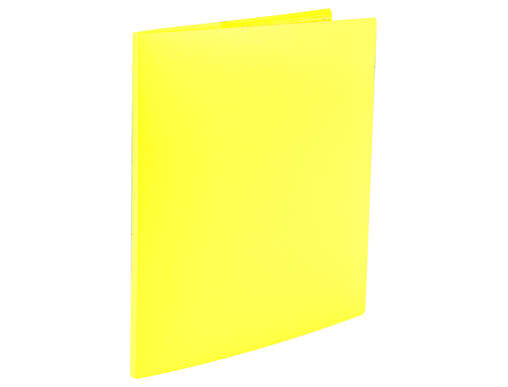 LIDERPAPEL - Carpeta escaparate 60 fundas polipropileno din A4 amarillo fluor opaco (Ref. EC85)