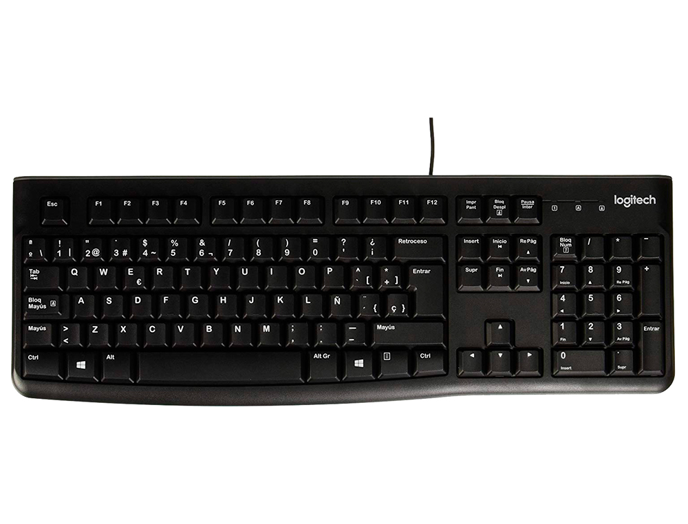 LOGITECH - Teclado k120 usb 2.0 con cable negro (Ref. 920-002518)