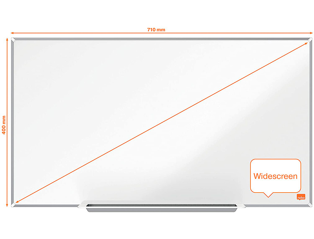 NOBO - Pizarra blanca ip pro 32\&quot; acero vitrificado magnetico 710x400 mm (Ref. 1915248)