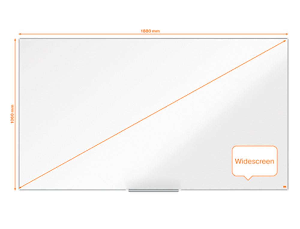 NOBO - Pizarra blanca ip pro 85\&quot; acero vitrificado magnetico 1880x1060 mm (Ref. 1915252)