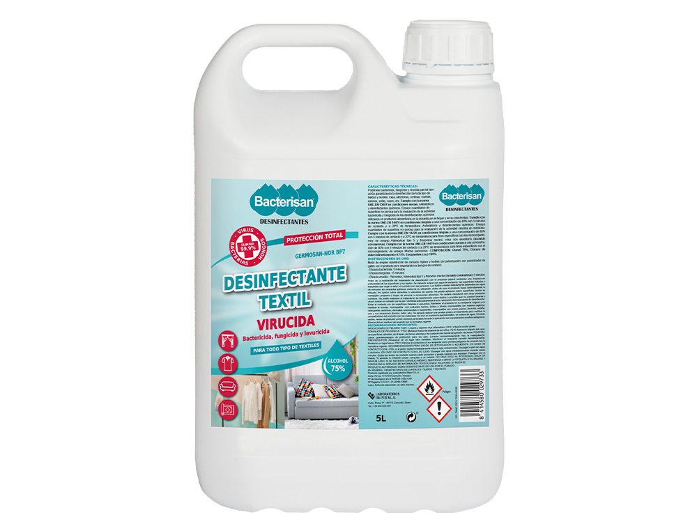 OTROS - Desinfectante bacterisan germosan-nor bp7 virucida para textil garrafa de 5 litros (Ref. 5012GD029887)