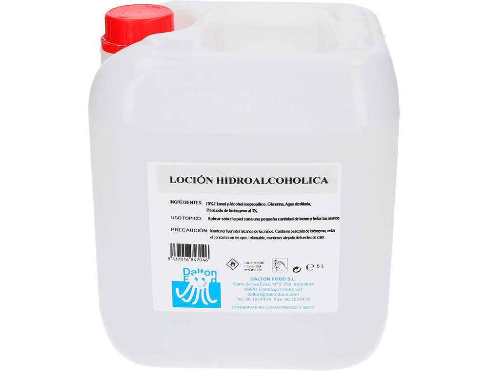 OTROS - Gel hidroalcoholico para manos limpia y desinfecta sin aclarado garrafa 5 litros (Ref. 161807)