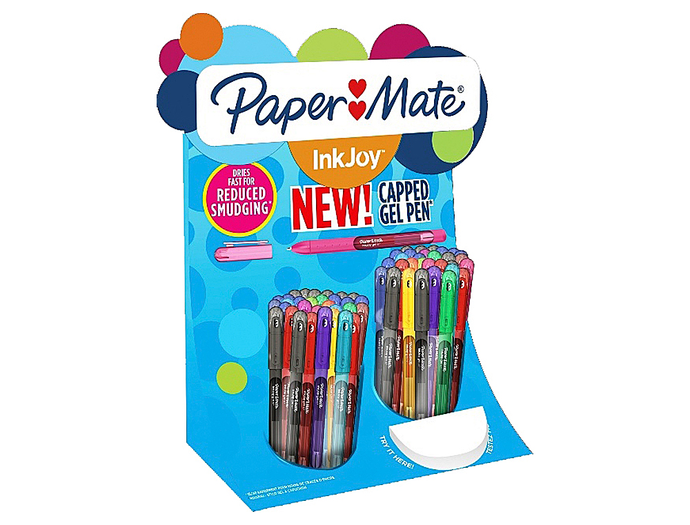 PAPERMATE - Boligrafo paper mate inkjoy gel 600 expositor de 60 unidades colores surtidos (Ref. 2036161)