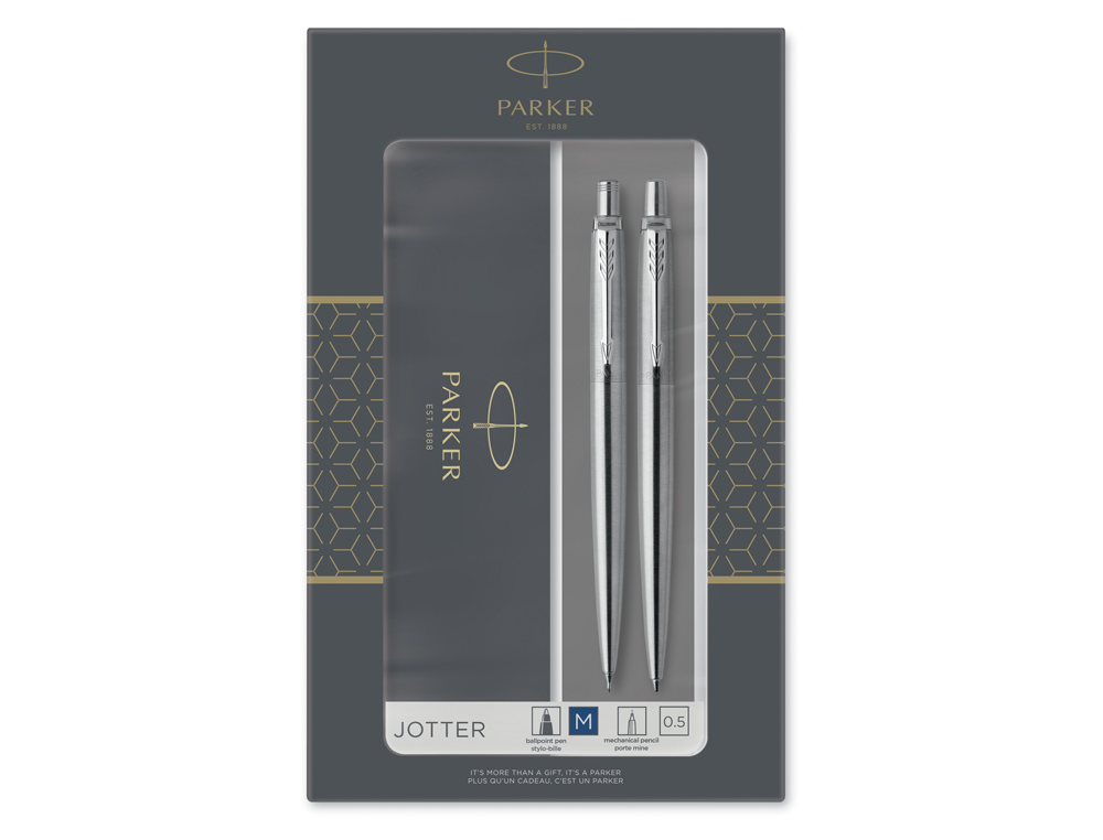 PARKER - Juego jotter duo acero ct boligrafo + portaminas (Ref. 2093256)
