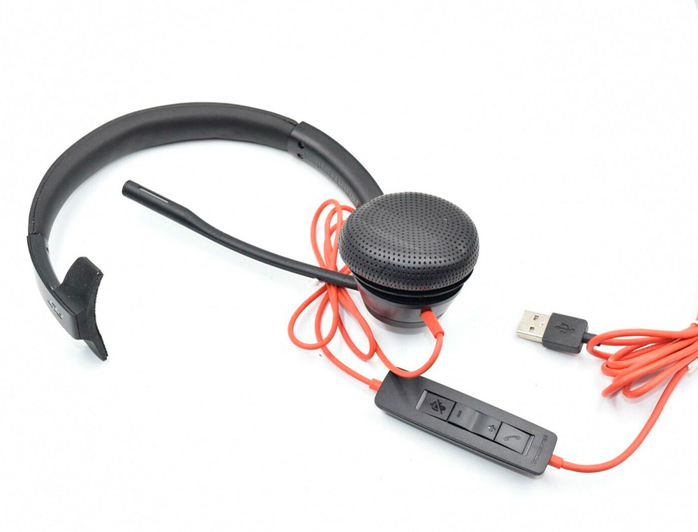 PLANTRONICS - Auricular blackwire 3310 diadema monoaural cable usb-a con microfono (Ref. 213928-01)