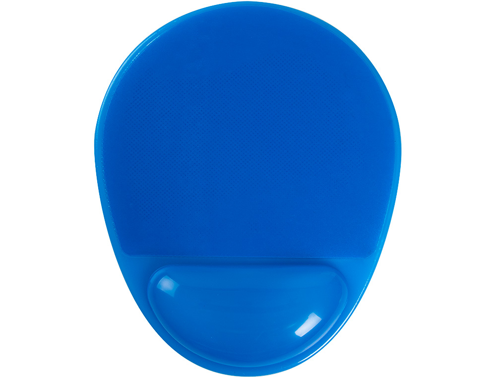 Q-CONNECT - Alfombrilla para raton reposamuñecas de gel pvc color azul 210x245x20 mm (Ref. KF17227)