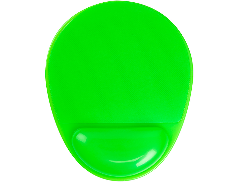 Q-CONNECT - Alfombrilla para raton reposamuñecas de gel pvc color verde 210x245x20 mm (Ref. KF17228)