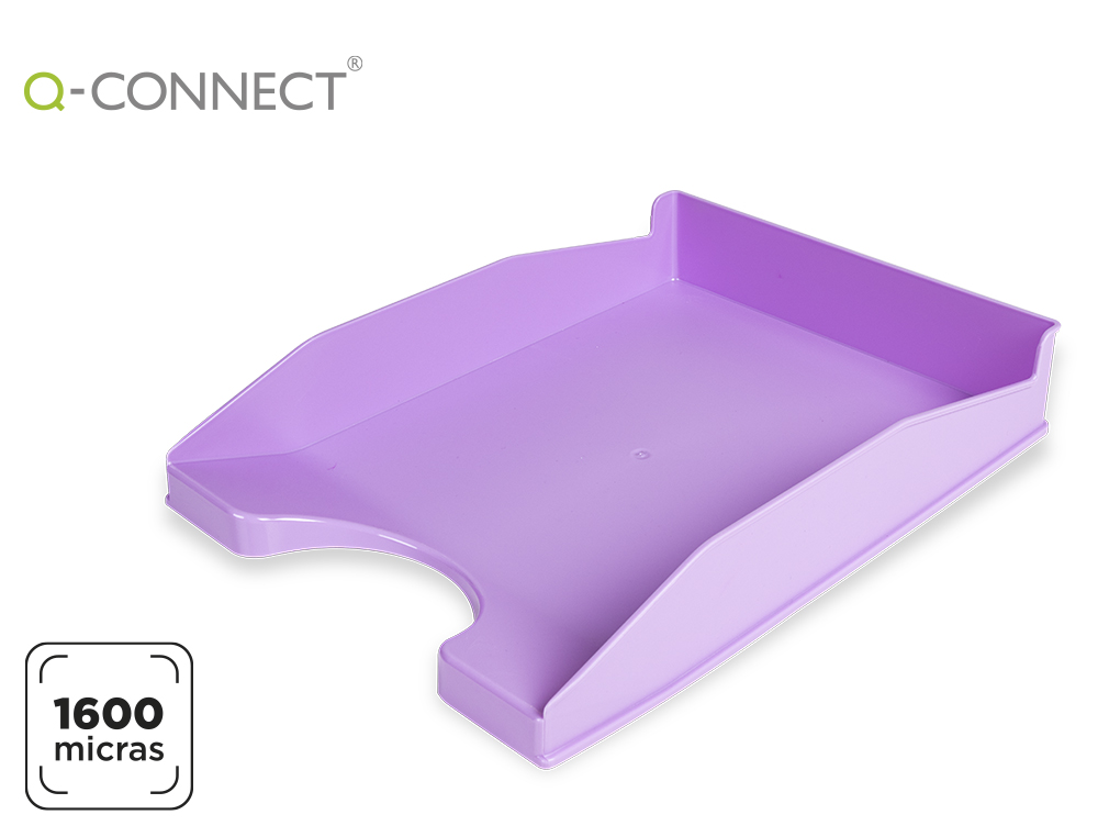 Q-CONNECT - Bandeja sobremesa plastico lavanda opaco 240x70x340 mm (Ref. KF17250)