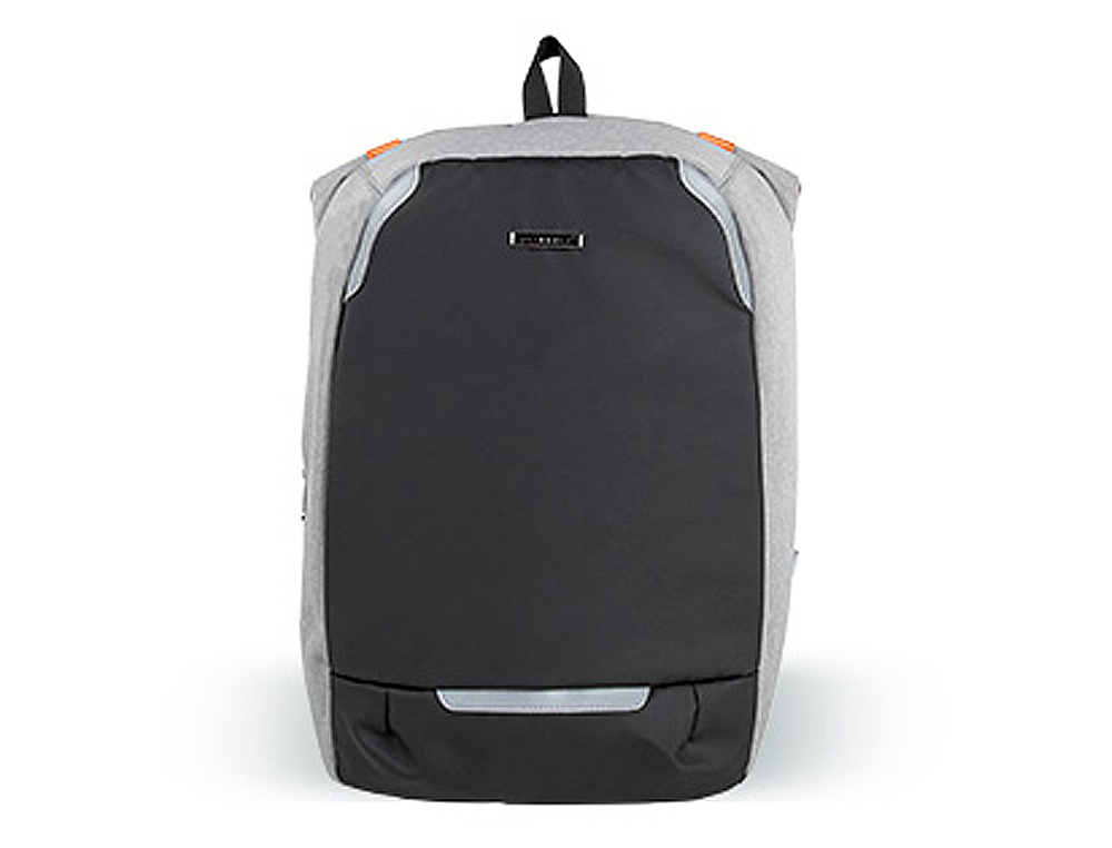 Q-CONNECT - Mochila para portatil 18\&quot; negra / gris poliester impermeable 460x170x310 mm (Ref. KF17990)