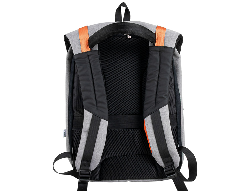 Q-CONNECT - Mochila para portatil 18\&quot; negra / gris poliester impermeable 460x170x310 mm (Ref. KF17990)