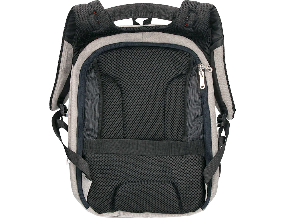 Q-CONNECT - Mochila para portatil 18\&quot; negra / gris poliester impermeable 460x170x310 mm (Ref. KF17990)