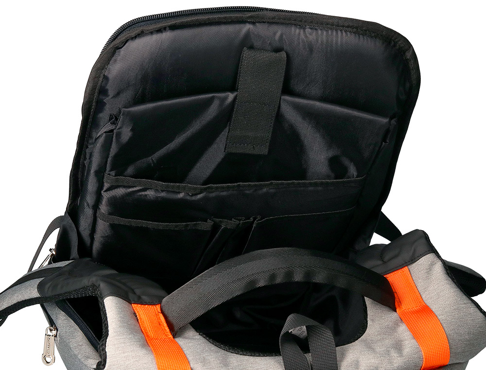 Q-CONNECT - Mochila para portatil 18\&quot; negra / gris poliester impermeable 460x170x310 mm (Ref. KF17990)