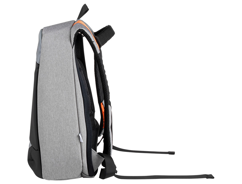 Q-CONNECT - Mochila para portatil 18\&quot; negra / gris poliester impermeable 460x170x310 mm (Ref. KF17990)