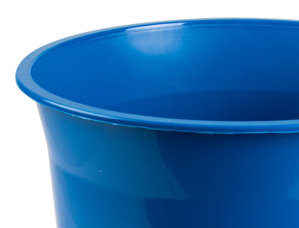 Q-CONNECT - Papelera plastico azul opaco 13 litros dim. 275x285mm (Ref. KF19032)