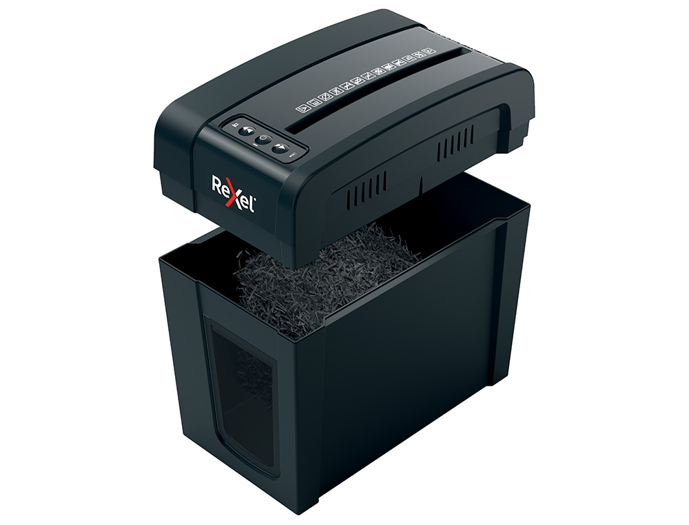 REXEL - Destructora de documentos secure x6-sl capacidad 6 hojas particulas destruye grapas y clips (Ref. 2020125EU)