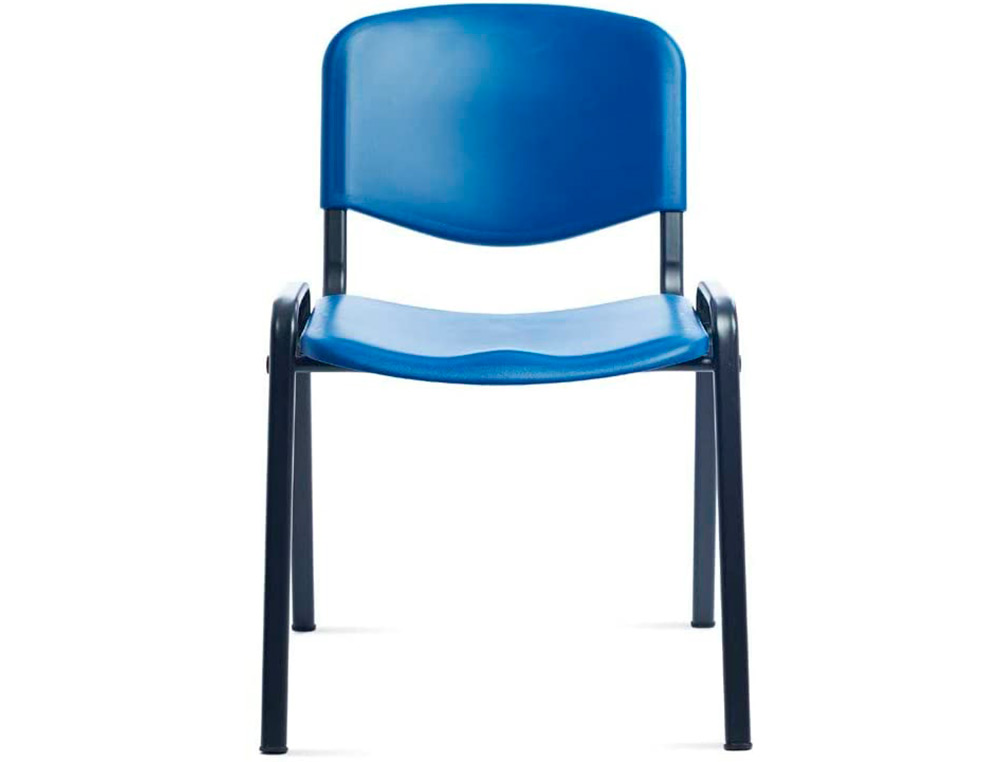 ROCADA - Silla confidente estructura metalica respaldo y asiento en polimero color azul (Ref. 975V15-3)