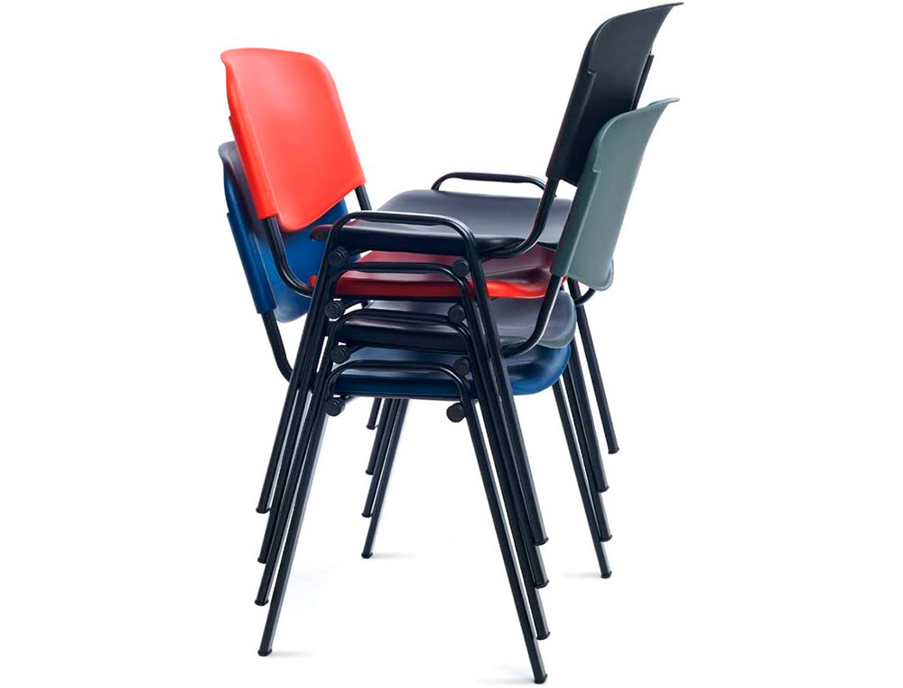 ROCADA - Silla confidente estructura metalica respaldo y asiento en polimero color azul (Ref. 975V15-3)
