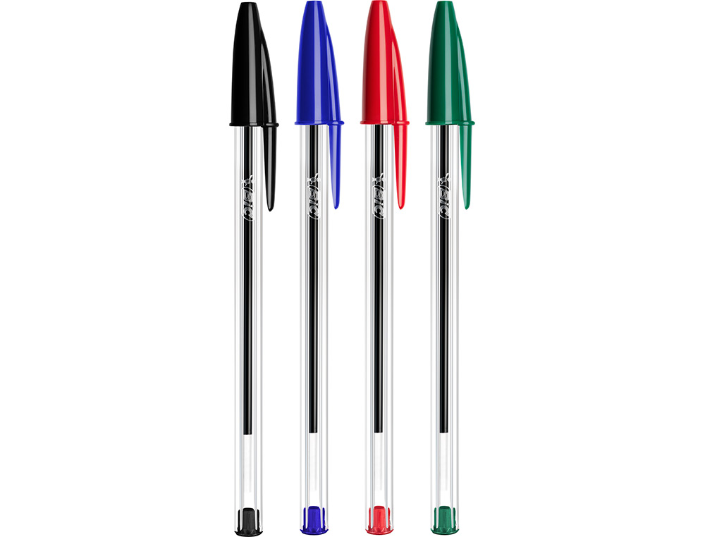 BIC - Boligrafo cristal mega tubo 16+4 unidades colores surtidos 8 azules / 5 negros / 4 rojos/ 3 verdes (Ref. 929081)