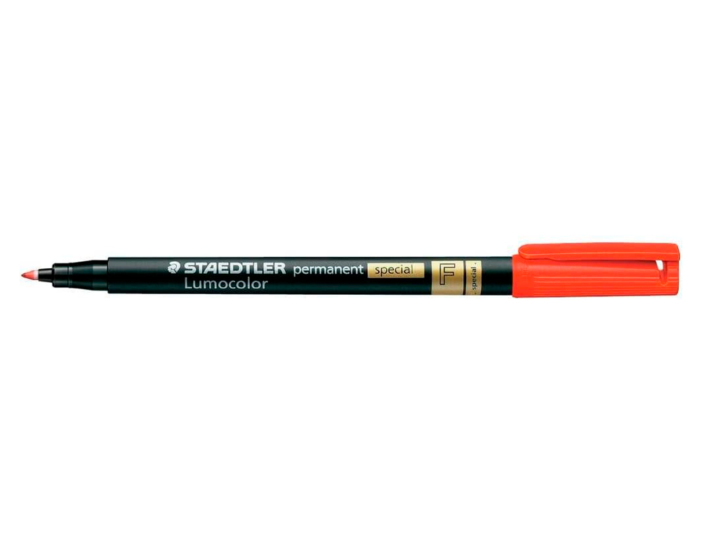 STAEDTLER - Rotulador lumocolor retroproyeccion punta de fibra permanente 319-2 rojo punta fina redonda 0.6 mm (Ref. 319 F-2)