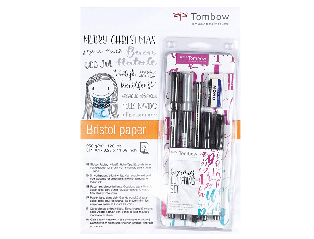TOMBOW - Set caligrafia lettering beginner para principiante 6 piezas (Ref. LS-BEG)