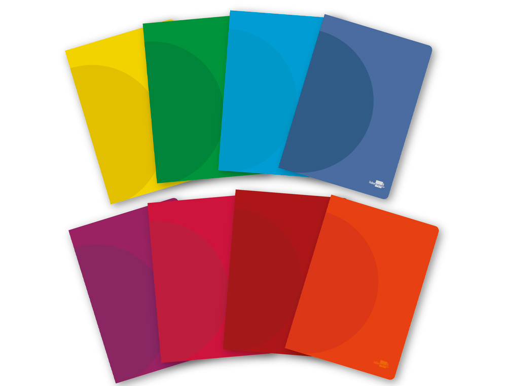 LIDERPAPEL - LIBRETA 360 TAPA DE PLASTICO A4 48 HOJAS 90G/M2 PAUTA 5 2,5MM CON MARGEN COLORES SURTIDOS