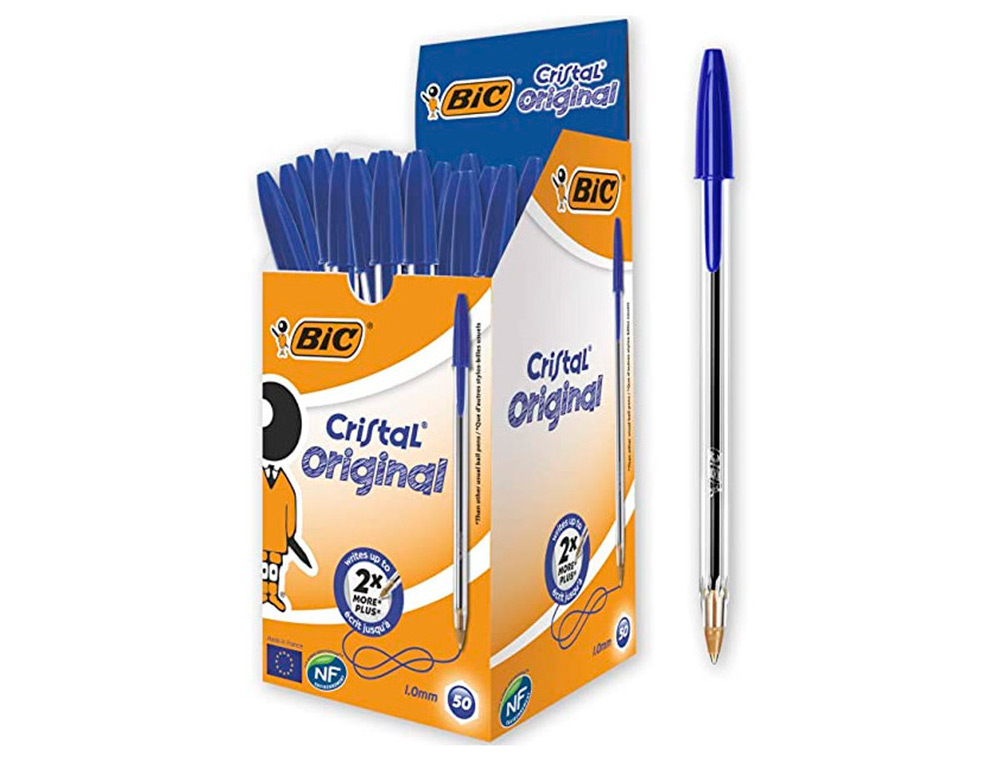 BIC - Boligrafo Cristal Azul Trazo 0.4 mm (Ref.8373609)