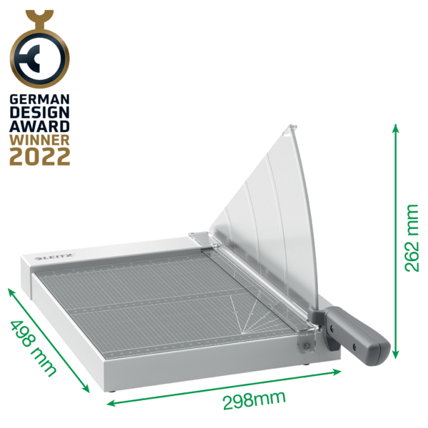 LEITZ - GUILLOTINA DE PALANCA PRECISION HOME OFFICE A4 BASE PLASTICO LONGITUD CORTE 380 MM CAPACIDAD DE CORTE 10 HOJAS (Ref.90190000-2101970)