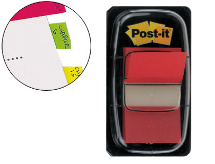 POST-IT - BANDERITAS ADHESIVAS 680 (1&quot;) ROJO (Ref.680-1/70071392719)