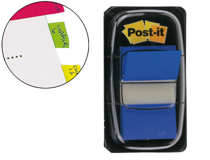 POST-IT - BANDERITAS ADHESIVAS 680 (1&quot;) AZUL (Ref.680-2)
