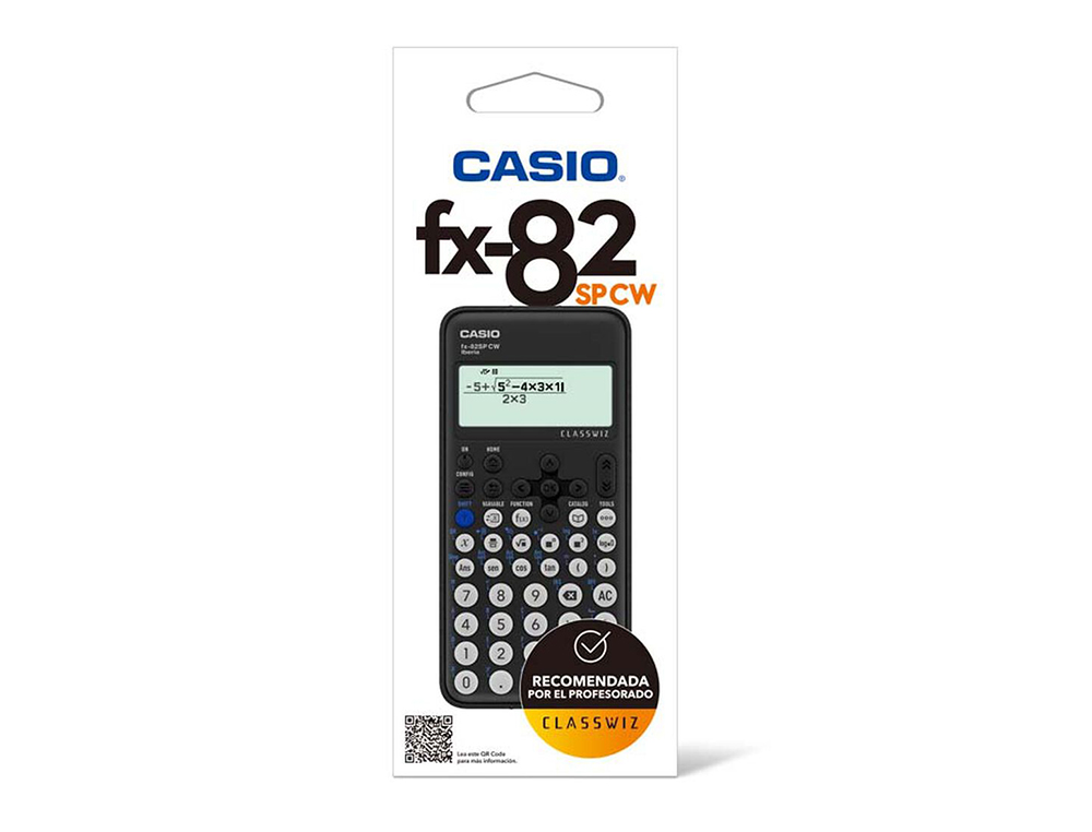 CASIO - Calculadora Científica 300 Funciones - 10+2 Dígitos - 9 Memorias (Ref.FX-82SP CW)
