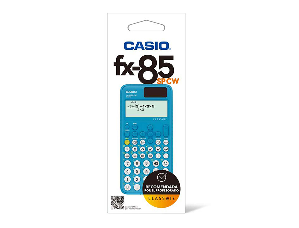CASIO - Calculadora Científica FX-85 SP CW (63x192 puntos) 10+2 dígitos - AZUL (Ref.FX-85SP CW)