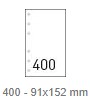 FINOCAM - RECAMBIO ARCHIVADOR PARA OPEN 400 91x152mm - 2 Anillas (Ref.R469-1950061)