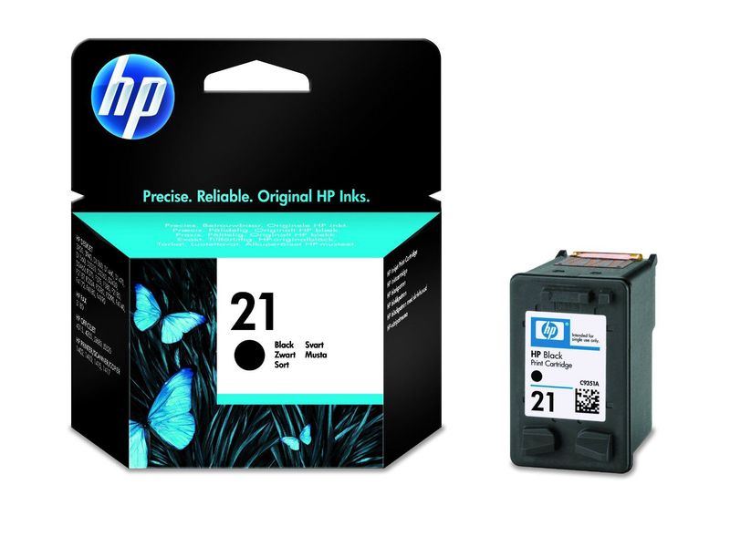 HP ( HEWLETT PACKARD ) - Cartuchos ORIGINALES Inyección De Tinta 21 Negro (Ref.C9351AE#ABE)