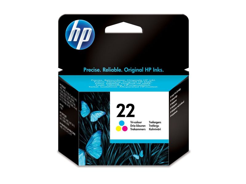 HP ( HEWLETT PACKARD ) - Cartuchos ORIGINALES Inyección De Tinta 22 Tricolor (Ref.C9352AE#ABE)