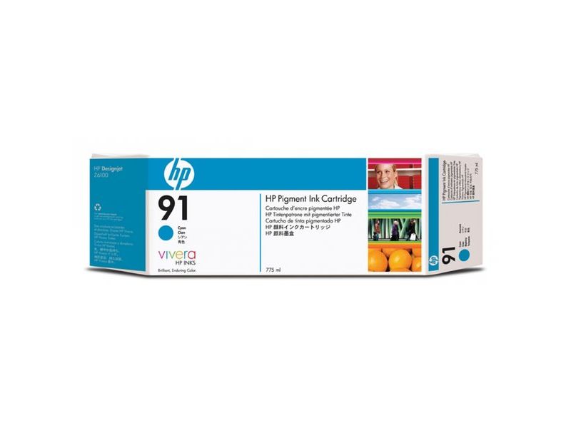 HP ( HEWLETT PACKARD ) - Cartuchos ORIGINALES Inyección De Tinta 91 Cyan (Ref.C9467A)