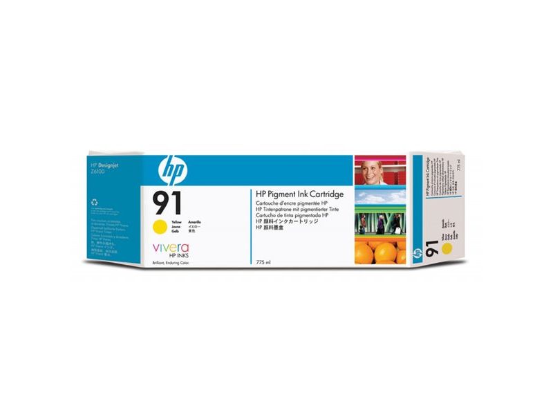 HP ( HEWLETT PACKARD ) - Cartuchos ORIGINALES Inyección De Tinta 91 Amarillo (Ref.C9469A)