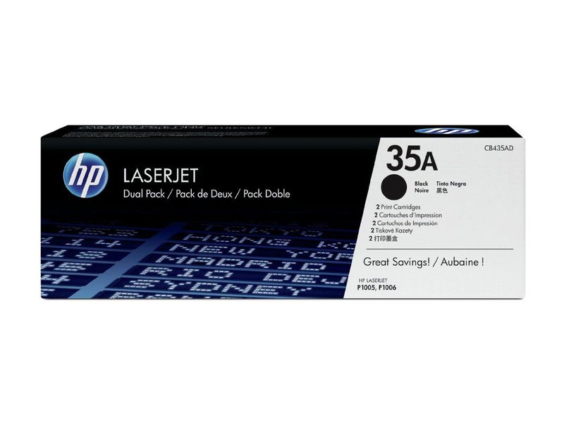 HP ( HEWLETT PACKARD ) - Toner Laser ORIGINALES 35A Negro Pack 2 (Ref.CB435AD)