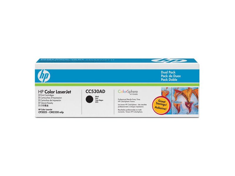 HP ( HEWLETT PACKARD ) - Toner Laser ORIGINALES 304A Negro Pack 2 (Ref.CC530AD)