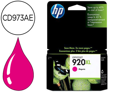 HP ( HEWLETT PACKARD ) - Cartuchos ORIGINALES Inyección De Tinta 920XL MAGENTA 700PAG OFFICEJET/920/6500 (Ref.CD973AE)