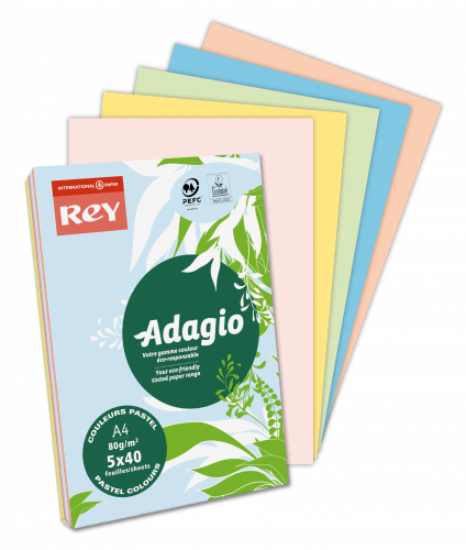 ADAGIO - PAQUETE 500H PAPEL 80GR A3 MALVA PALIDO (Ref.156236)