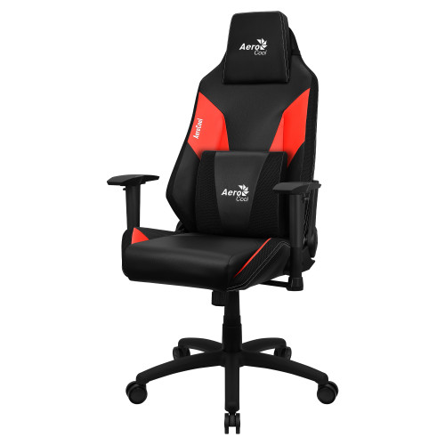 AEROCOOL - Silla Gaming Profesional, Cojines Acolchados, Tecnología Air, Negro/Rojo (Ref.ADMIRALBR)