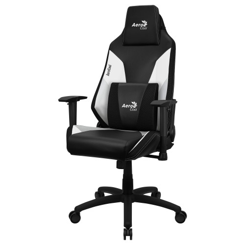 AEROCOOL - Silla Gaming Profesional, Cojines Acolchados, Tecnología Air, Negro/Blanco (Ref.ADMIRALBW)