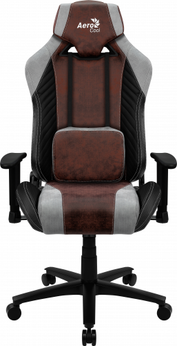 AEROCOOL - BARON AeroSuede Silla para videojuegos universal Gris, Rojo (Ref.BARONRD)