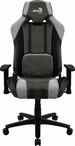AEROCOOL - BARON AeroSuede Silla para videojuegos universal Verde, Gris (Ref.BARONGR)