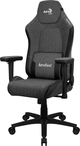 AEROCOOL - , Silla Gaming Ergonómica, Cojines Ajustables, Tecnología AeroWeave, Negro (Ref.CROWNASHBK)