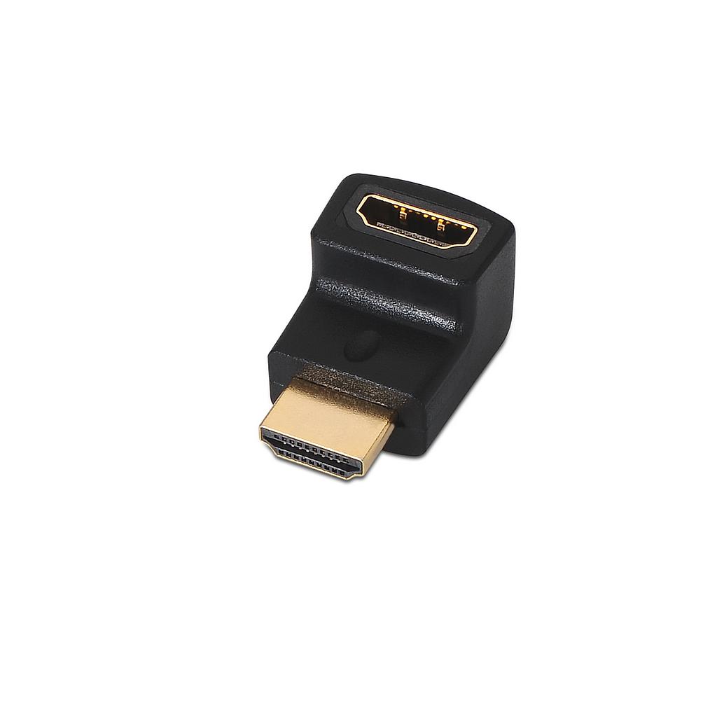 AISENS - ADAPTADOR HDMI ACODADO, A/H-A/M, NEGRO (Ref.A121-0124)