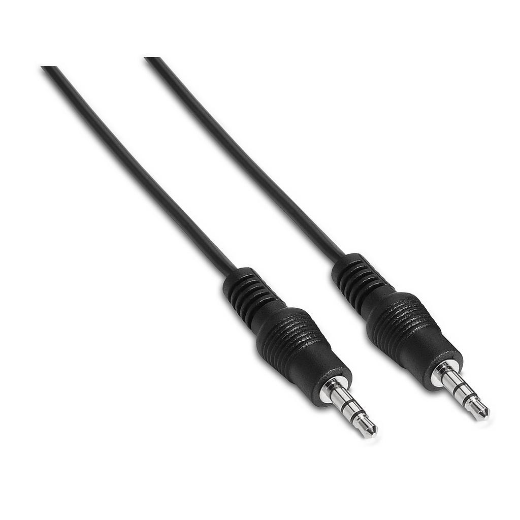 AISENS - CABLE AUDIO ESTÉREO, JACK 3.5/M-JACK 3.5/M, NEGRO, 0.3M (Ref.A128-0141)