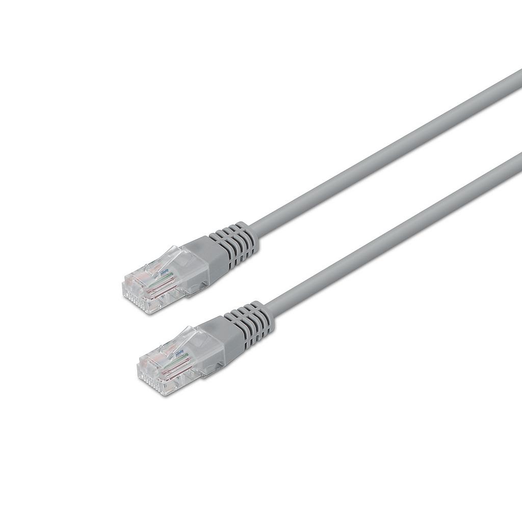 AISENS - CABLE DE RED LATIGUILLO RJ45 CAT.5E UTP AWG24, GRIS, 15M (Ref.A133-0184)