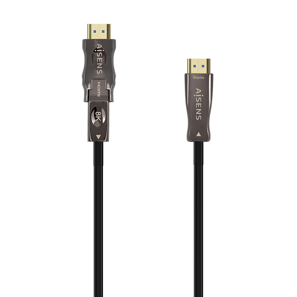 AISENS - CABLE HDMI V2.1 AOC DESMONTABLE ULTRA ALTA VELOCIDAD / HEC 8K@60HZ 4K@120HZ 4:4:4 48GBPS, A/M (Ref.48115)